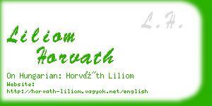 liliom horvath business card